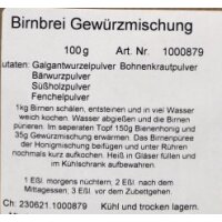 Birnbrei - Gewürz - Mischpulver  100g